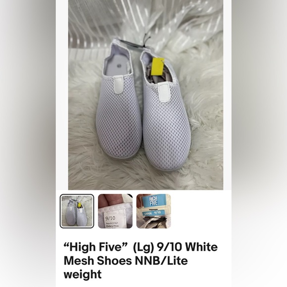 White Athletic Mess/Like Shoes Breathable Material SZ: (9/10) NNB - Picture 5 of 5
